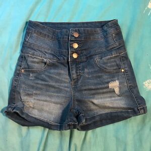 🔹Distressed High-Rise Jean Shorts Junior’s Size 1